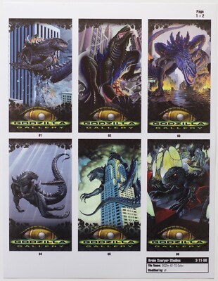Godzilla Inkworks Supervue Premium Trading Cards 1998 CARD PUBLISHER PROOF-image