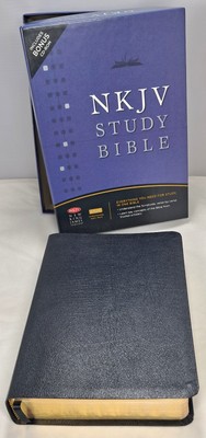 NKJV Study Bible 2nd Edition Thomas Nelson 2007 Leather Bound No Cd Rom With Box-image