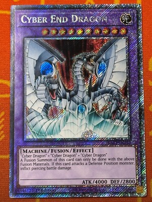 YUGIOH CYBER END DRAGON PLATINUM SECRET RARE 1ST NM RA03-EN156-image