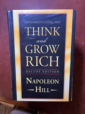 THINK AND GROW RICH by Napoleon Hill Vegan Leather Bound Deluxe Edition *Sealed*-image