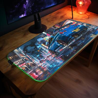 Godzilla R34 GTR 2 - LED Gaming Desk Mat-image