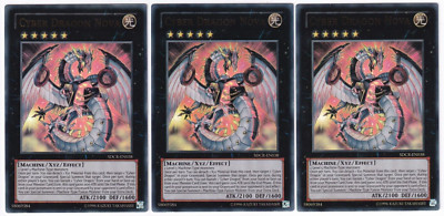 3x Cyber Dragon Nova - (SDCR-EN038 - Unltd Ed - Ultra Rare) - LP - Yugioh-image