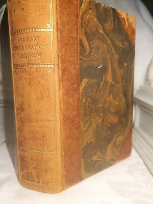 Fine Binding Bonniers Konversations Lexikon Band Nerman-Psalm, 1924 Swedish Lang-image