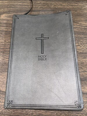 NKJV HOLY BIBLE By Thomas Nelson Old And New Testaments softcover Grey  leather-image