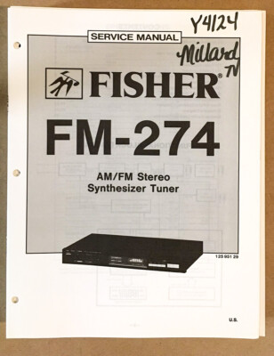 Fisher FM-274 Tuner Service Manual *Original*-image