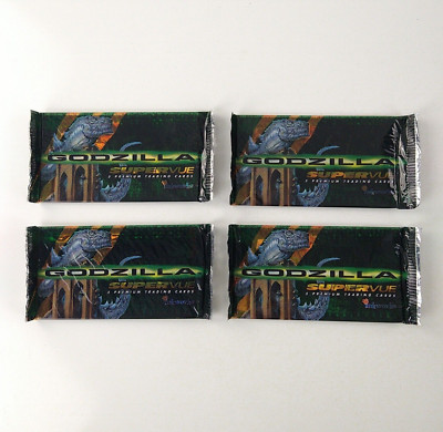 1998 Inkworks Godzilla Supervue Premium Movie Trading Cards 4 Sealed Packs Lot-image