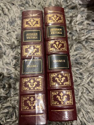Easton Press 2 Vol Leather Book SET Thomas JEFFERSON WRITINGS Collectors Edition-image