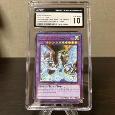 Yu-Gi-Oh! Cyber ​​End Dragon  Version Ultra Error Card Cgc 10 Points 8 No.MY424-image