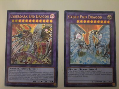 Cyber End Dragon and Cyberdark End Dragon Misprint, 1st Edition, NM-image