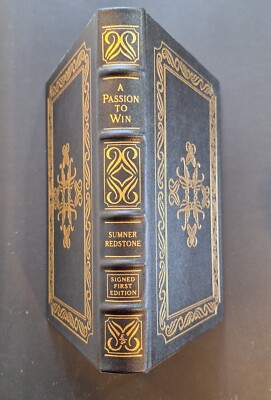 Deluxe leather limited edition of A PASSION TO WIN signed by Sumner Redstone-image
