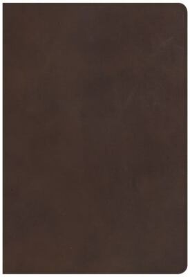 CSB Super Giant Print Reference Bible, Brown Genuine Leather, Indexed-image