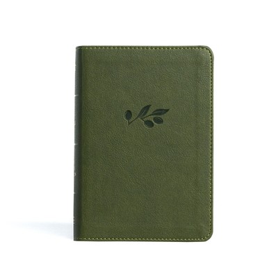 Holman Bible Pu KJV Large Print Compact Reference Bible, Olive L (Leather Bound)-image