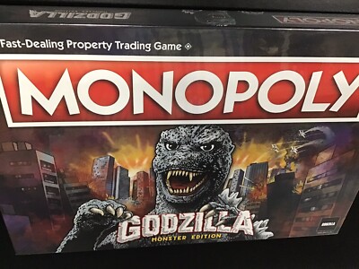 SEALED Monopoly Godzilla Board Game Featuring Familiar Locations Monster-image