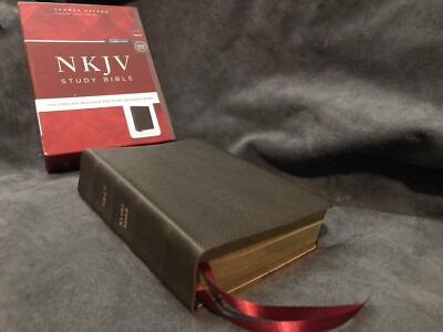 NKJV study Bible reference Nelson Soft Cowhide leather New King James Version-image
