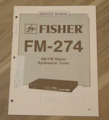 Fisher FM-274  Service Manual AM/FM Stereo Synthesizer Tuner-image