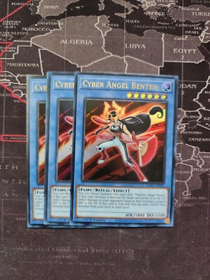 YuGiOh 3X Cyber Angel Benten RA01-EN024 Ultra Rare 1st Edition Playset-image