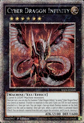 Cyber Dragon Infinity - Platinum Secret Rare 1st Ed. RA04-EN068 - NM - YuGiOh-image