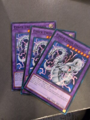 3x (M/NM) Cyber Twin Dragon - LEDD-ENB26 - Common - 1st Edition  YuGiOh-image