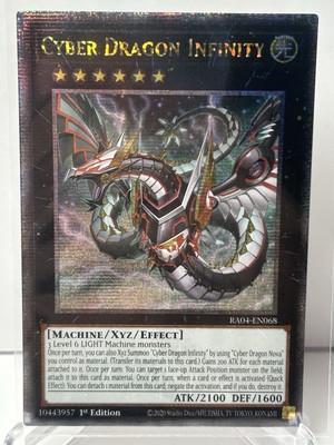 Yugioh Cyber Dragon Infinity 1st Edition Quarter Century Secret RA04-EN068 NM-image