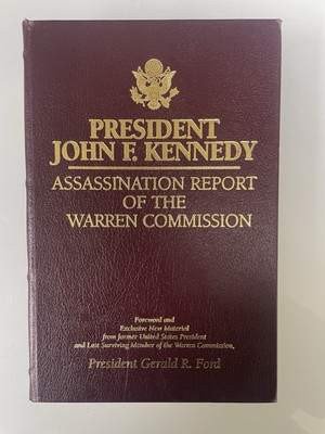GERALD FORD SIGNED - PRESIDENT JOHN F KENNEDY ASSASINATION REPORT FLATSIGNED ED.-image