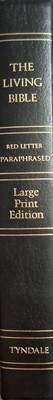 The Living Bible Paraphrased Large Print Ed 1979 Red Letter Faux Leather Tyndale-image