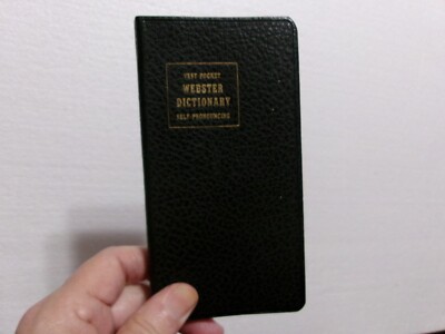 1953 Vest Pocket Webster Dictionary Self-Pronouncing States List Before HI & AK-image