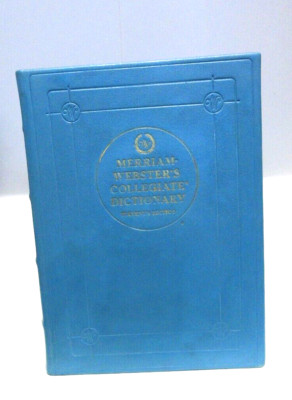 Merriam-Webster's Collegiate Dictionary 11th Edition Leather Hardcover BLUE-image
