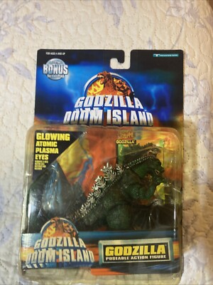 Godzilla doom island poseable trendmasters kaiju toho rare monster toy new card-image