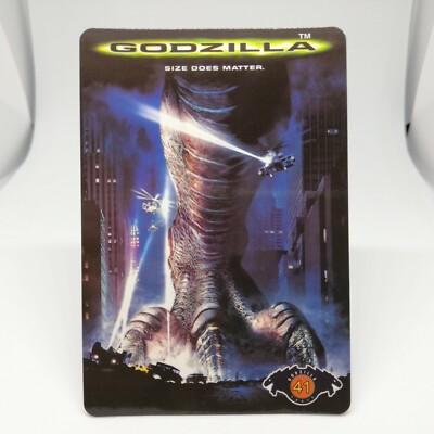 No.41 Godzilla Hollywood movie Card Japan TOHO 1998 BANDAI MADE in JAPAN TCG-image