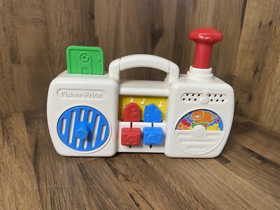 Vintage Fisher Price Musical Boombox Radio Stereo Musical Nursery Rhyme 1991-image