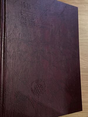 Encyclopedia Britannica Science and The Future 1974 Yearbook HC Leather Bound-image