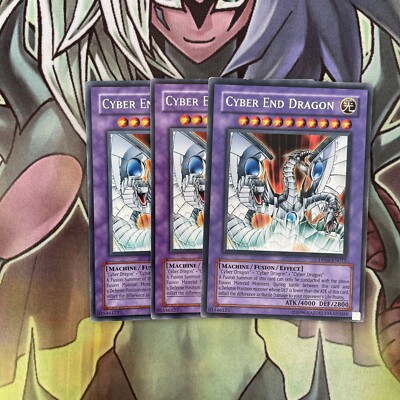 DP04-EN012 x3 Cyber End Dragon Rare Excellent Condition Yugioh-image