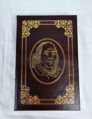 The Autobiography of Benjamin Franklin Easton Press Gold Embossed Leather -image