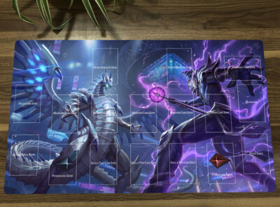 YGO Blue Eyes Chaos Max Dragon Dark Paladin Playmat CCG TCG Mat Card Game Mat-image
