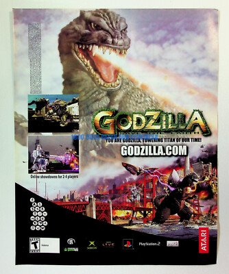 Godzilla Save the Earth Atari 2004 Game Trade Print Magazine Ad Poster ADVERT-image