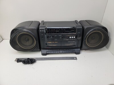 FISHER BOOMBOX PH-W3300 Vintage 90's WORKS GOOD BOTH CASSETTES-image