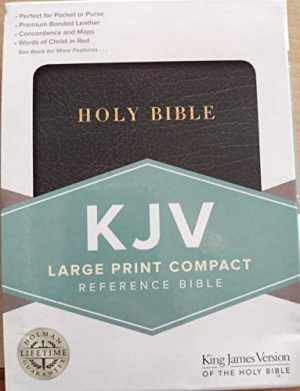 KJV Large Print Compact Bible, Black, - Bonded Leather, by B&H Publishing - Good-image