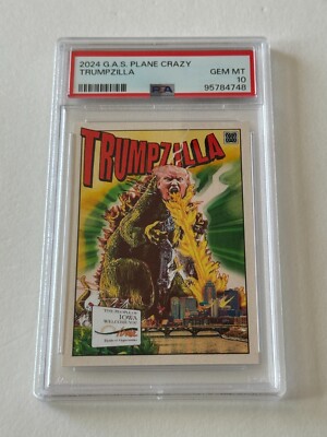 2024 GAS Donald Trump TRUMPZILLA Godzilla IOWA CAUCUS President Election  PSA 10-image