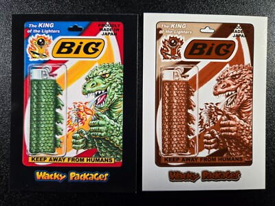 Godzilla King of the Monsters Spoof 2018 Wacky Packages 2 Card Set-image