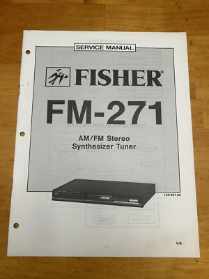 Fisher FM-271 AM/FM Stereo Synthesizer Tuner Service Manual OEM Vintage Diagrams-image