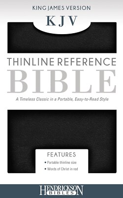 KJV Thinline Reference Bible-Black Imitation Leather-image