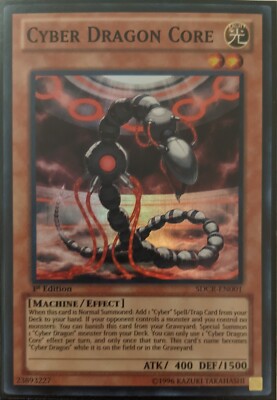 YuGiOh Cyber Dragon Core Super Rare 1st Edition SDCR-EN001-image