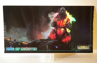 AMADA 1996 GODZILLA KING OF THE MONSTER WIDE COL TR CRD 12 BURNING GODZILLA 1995-image