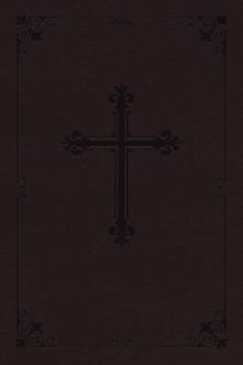 NIV Compact Bible - Dark Chocolate LeatherSoft w/ Cross By God - GOOD-image