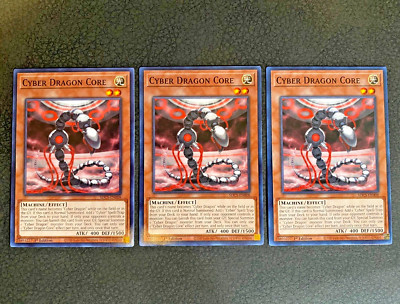 Cyber Dragon Core x3 SDCS-EN008 Common 1st Edition Near Mint Yu-Gi-Oh Playset-image