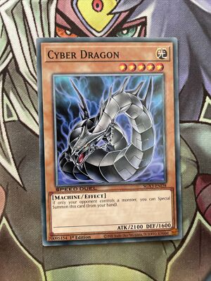 SGX3-EN128 Cyber Dragon Secret Rare 1st Edition NM Yugioh Card-image