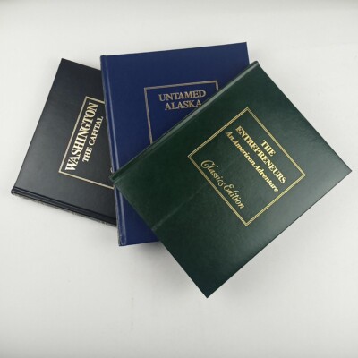 LOT (3) Hammond's Classics Edition Leather Bound Books Washington the Capital ++-image