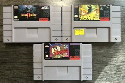*Super Nintendo Lot Of 3* Mortal Kombat II, Super Godzilla, Taz-mania Video Game-image