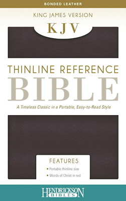KJV Thinline Reference Bible-Burgundy Bonded Leather by Hendrickson-image