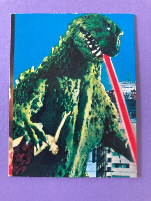 Godzilla 67Large monster Card TOHO retro Japanese Vintage Morinaga-image
